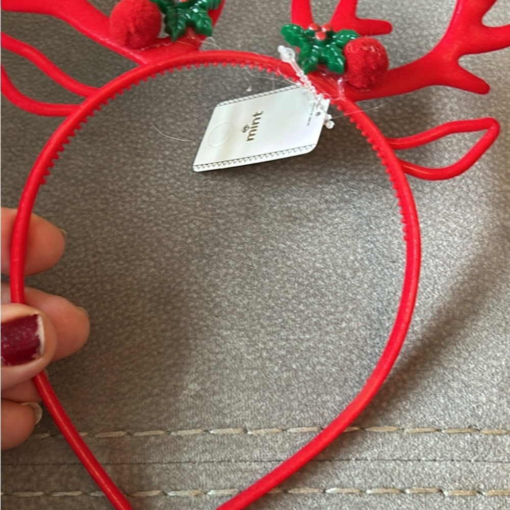 Bundle of 3 Mint Festive Red Antler Headband for Kids